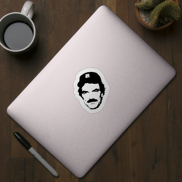 Tom Selleck // Gift For Christmas Black by Ilustra Zee Art